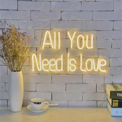 Rebow all you need is love custom led neon words light sign for home party wedding